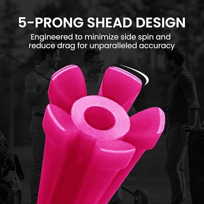 FINGER TEN Golf Tees Plastic Unbreakable Easy to Find Bulk Value 500 Count, 2 3/4 3 1/4 Inch Stable Tee Driving Range Reduce Friction, Green Red White USA Flag Practice