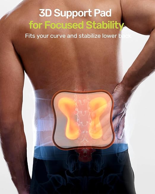 Back Brace for Lower Back for Women Men, Elastic Back Support Belt with 8 Stays for Lifting at Work, Breathable Soft Lumbar Support, Blue M