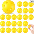 24 Pack Practice Golf Balls 42 mm Limited Flight Plastic Golf Training Airflow Hollow Ball for Driving Range Swing Practice Backyard Indoor Outdoor Home