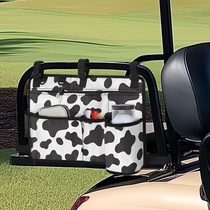 Golf Cart Rear Seat Organizer Storage Bag Large Capacity Golf Cart Accessory for Club Car, Wheelchair and Walker