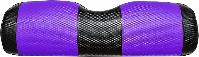 Seat Cover Replacement for Yamaha Drive or G-29 Golf Cart - Front Bench Seat - Premium Marine Vinyl - 5 Panel Stitching - Staple On Installation - Two-Tone Golf Cart Seat Covers (Black & Purple)