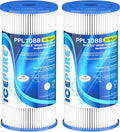 ICEPURE 50 Micron 10" x 4.5" Whole House Extra Coarse Pleated Sediment Filter for Well Water, Replacement Cartridge for GE FXHSC, Culligan R50-BBSA, DuPont WFHDC3001, W50PEHD, R50-BB, 2Pack