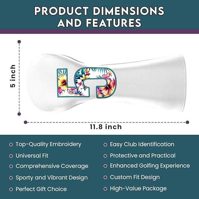 Tropics Club Head Cover - Premium Golf Club Protector - Headcover for Odyssey | Essential Golf Accessories for Men with Premium Club Protection | Funny Golf Accessories for Men