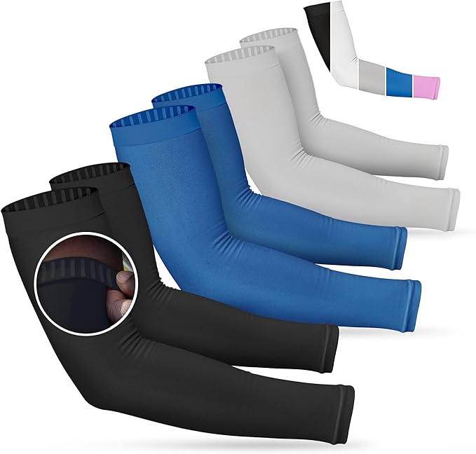 SportsTrail Cooling Arm Sleeves for Men & Women – Breathable, UV Sun Protection, Sports Arm Sleeves for Women, Men & Youth