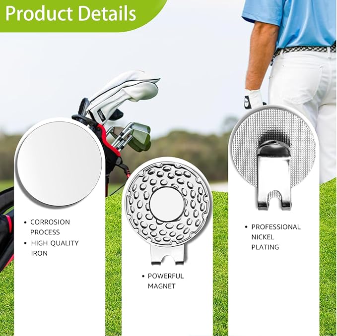 Best Dad by Par Golf Ball Markers, Men's Golf Accessories, Birthday Retirement Golf Gifts for Dad Husband Grandpa