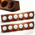 2-Pack Walnut Wood Golf Ball Display Case Wall Mount - Golf Ball Holder for Collector Sport Memorabilia Decor Gift