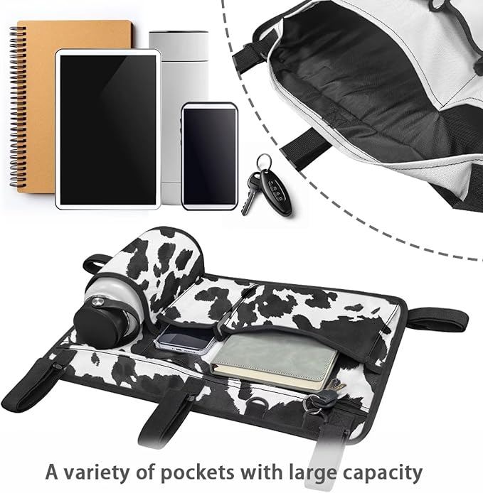 Golf Cart Rear Seat Organizer Storage Bag Large Capacity Golf Cart Accessory for Club Car, Wheelchair and Walker