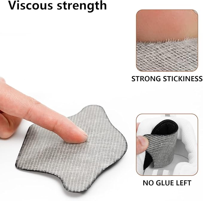 Heel Grips Inserts,Heel Gripsfor Loose Shoes,Too Big Boots, Reusable Heel Guards Liners for All People,Self-Adhesive Heel Protector Pads (4 Gray)