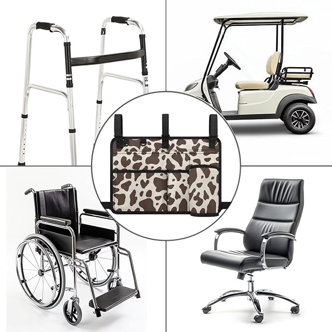 Golf Cart Rear Seat Organizer Storage Bag Large Capacity Golf Cart Accessory for Club Car, Wheelchair and Walker
