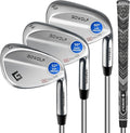 Gowolf Forged Golf Wedges 50/52/54/56/58/60/69 Degree Single or Sets for Men, Right Hand Premium Full Face Gap Wedge Sand Wedge Lob Wedge Golf Club, Great Golf Gifts - CNC Milled Face for More Spin