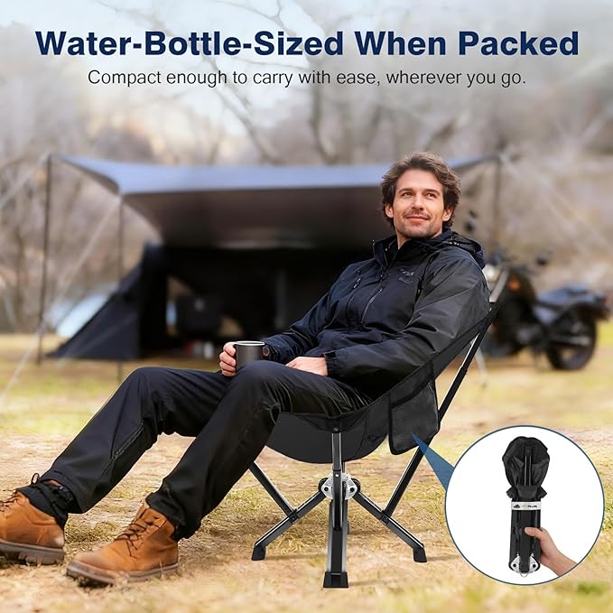 Camping Chair for Outdoor Use — Stable Folding Design, Reliable Support, Anti-Slip Feet, Portable Chair for Camping, Fishing & Beach
