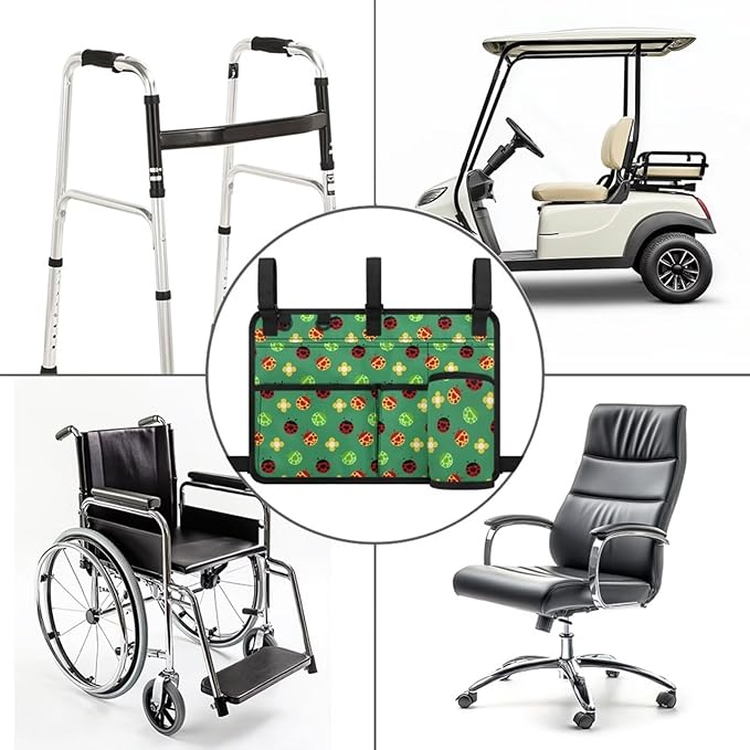 Fashion Golf Cart Rear Seat Organizer Lightweight Storage Bag Accessories for Club Car, Wheelchair and Walker
