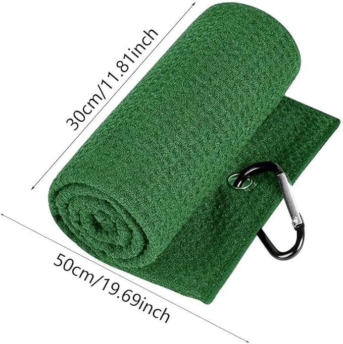 Golf Towel with Clip, Soft Microfiber Cleaning Cloth for Golf Clubs and Balls, Compact and Absorbent(B)