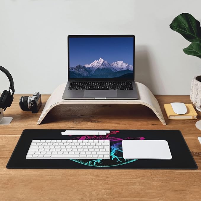 Anatomical Heart Mouse Pad, Medical Large Big Gaming Mouse Pad Desk Pad, Mousepad with Non-Slip Rubber Base, Extended XXL Mouse Mat for Computer Laptop Office Accessories