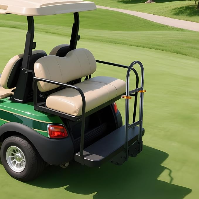 VEVOR Golf Cart Rear Seat Grab Bar, Compatible with Yamaha Club Car EZGO, Most Golf Carts with Metal Footplates, No Modification Needed, 27.5 to 33.5 Inch Height Adjustable