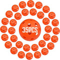 35 Pack Practice Golf Balls Limited Flight Plastic Golf Balls 42mm Practice Golf Balls for Backyard Golf Training Balls for Swing Practice, Airflow Hollow (Multiple Colors)