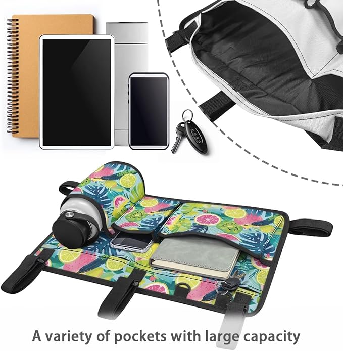 Fashion Golf Cart Rear Seat Organizer Lightweight Storage Bag Accessories for Club Car, Wheelchair and Walker