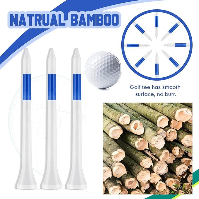 Mudder 600 Pack Golf Tees Bulk Wooden Golf Tees Multicolor Wood for Men Balls Accessories
