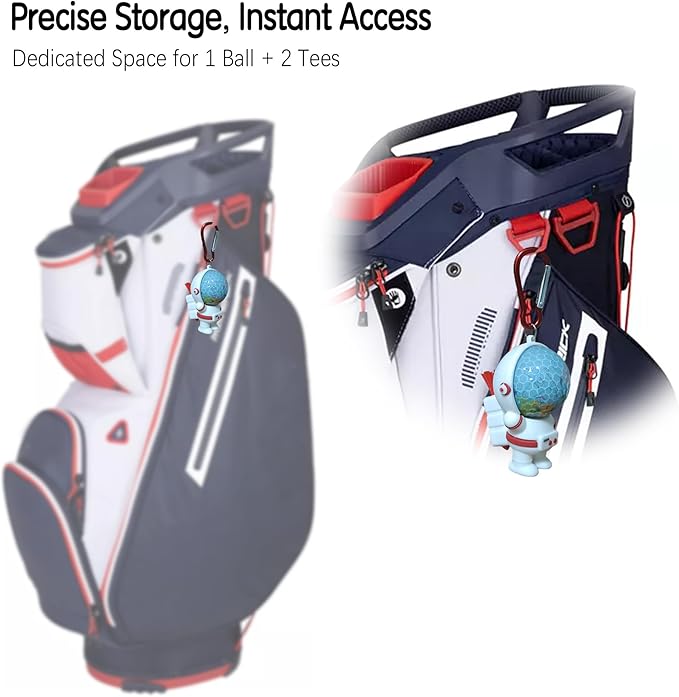 Golf Tee Holder, Astronaut-Shaped Golf Tee Holder and Phone Stand, Fun Golf Accessories for Men and Women, Stylish Golf Bag Accessory and Golf Gift