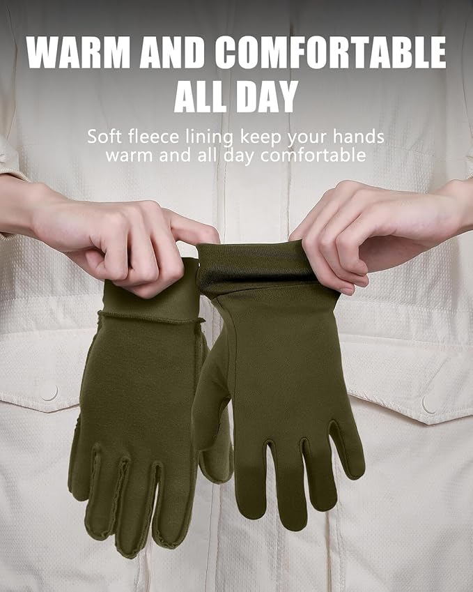 Aegend Lightweight Winter Gloves for Men Women, Warm Running Gloves Touchscreen Thermal Glove Liners for Cold Weather Driving, Cycling & Hiking, Non-Slip, Elastic Cuff, Stretchy, Durable
