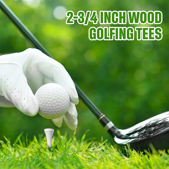 Mudder 600 Pack Golf Tees Bulk Wooden Golf Tees Multicolor Wood for Men Balls Accessories