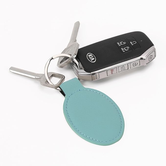 LaserGram Oval Keychain, Golf Ball, Personalized Engraving Included (Teal)
