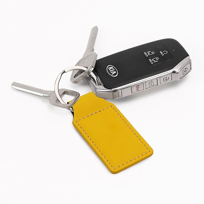 LaserGram Rectangle Keychain, Coat of Arms Germany, Personalized Engraving Included (Yellow)