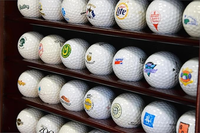 70 Golf Ball Display Case Cabinet (Cherry)