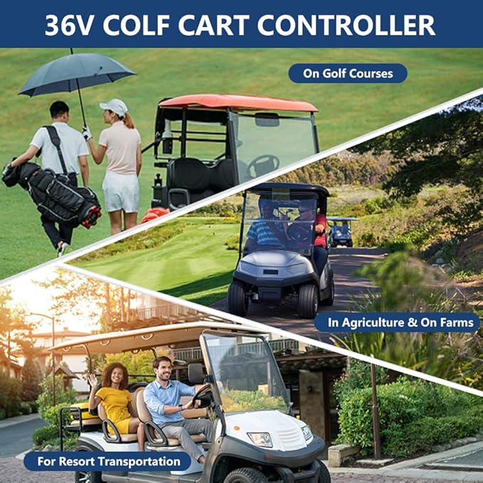 73326-G02 Golf Cart Motor Controller, 36V 350A PDS Speed Controllers for EZGO TXT 2000-2009, Golf Cart Controller Compatible with Curtis 73326-G03, 73326-G04, 1206MX, 609083, ITS Throttle Type