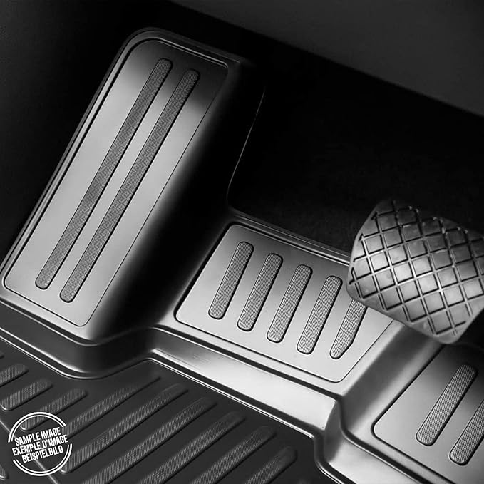 OMAC Floor Mats for VW e-Golf 2015-2019 Car Mats All Weather 3D Custom Fit Rubber Mat Waterproof Odorless TPE Floor Liners Laser Measured Non-Slip (Black)