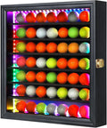 KCRasan Golf Ball Display Case - Wall Mounted Holder with Glass Door, Ideal Gift for Golf Enthusiasts