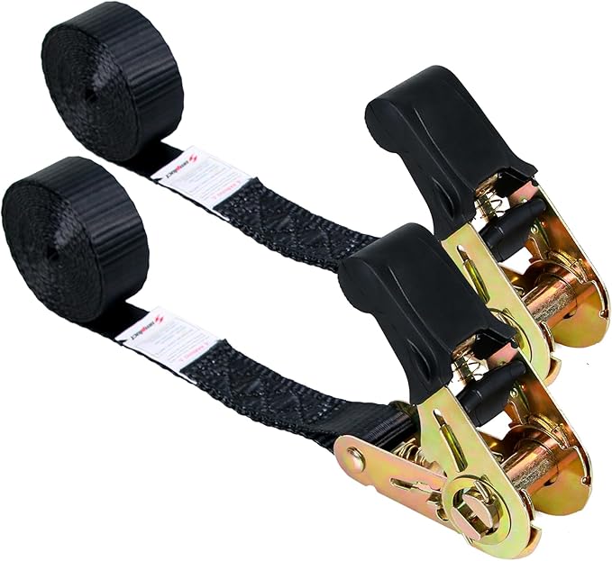 Endless Retractable Ratchet Straps 1650 lb Break Strength 1" x 10 Ft (No Hooks)Tie Down Strap Rope Travel Trailer/RV Motorcyle,Car Cargo Ropes for tieing up Stuff,Case,Water Tank to Roof Rack,or Trees
