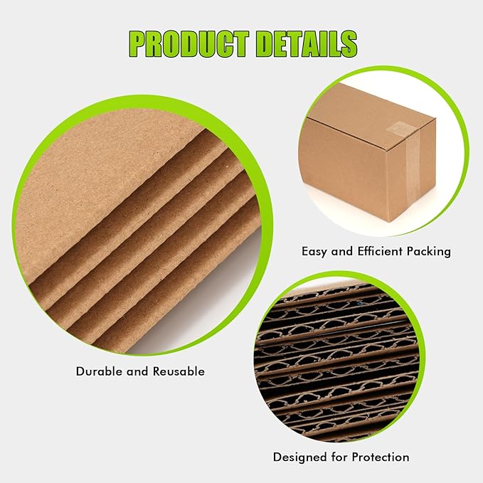 6x6x48 Inch Tall Corrugated Cardboard Boxes 5 Pack, 6"L x 6"W x 48"H Golf Club Shipping Boxes - Shipping, Moving, Packaging, Mailing, Storage Box for Home or Business
