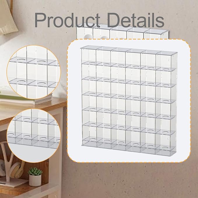 Acrylic Golf Ball Display Rack, Golfball Holder, Easy to Install Practical, Golfball Supplies Showcase Wall Mounted