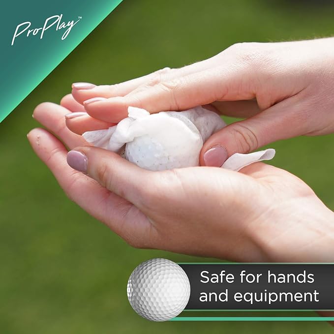 ProPlay Ball & Club Cleaning Wipes | Powerful Cleaner Removes Dirt, Grass, and Sand | Convenient, Resealable Pack - Unscented 3 Pack