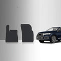TOUGHPRO Floor Mats Accessories (Front Mats) for Audi Q7 All Weather Heavy Duty (Made in USA) Black Rubber 2017 2018 2019 2020 2021 2022 2023 2024 2025