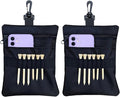 Golf Tee Pouch Bag, Zipper Golf Ball Bag, Accessory Pouch for Men