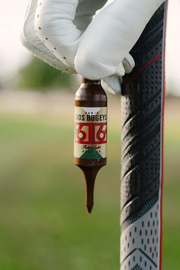 Beer Bottle Golf Tees, Virtually Unbreakable and Recyclable Plastic Golf Tee 6 Pack, Golf Gift for Men, Bachelor Party Novelty Gift, for Golfers,3-1/4" Tall