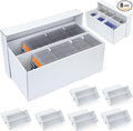8 Pack Trading Card Storage Box - 2 Rows Graded Card Case holds 88 PSA Slab Cards, Cardboard Holder Organizer Boxes with Dividers for Sport Cards