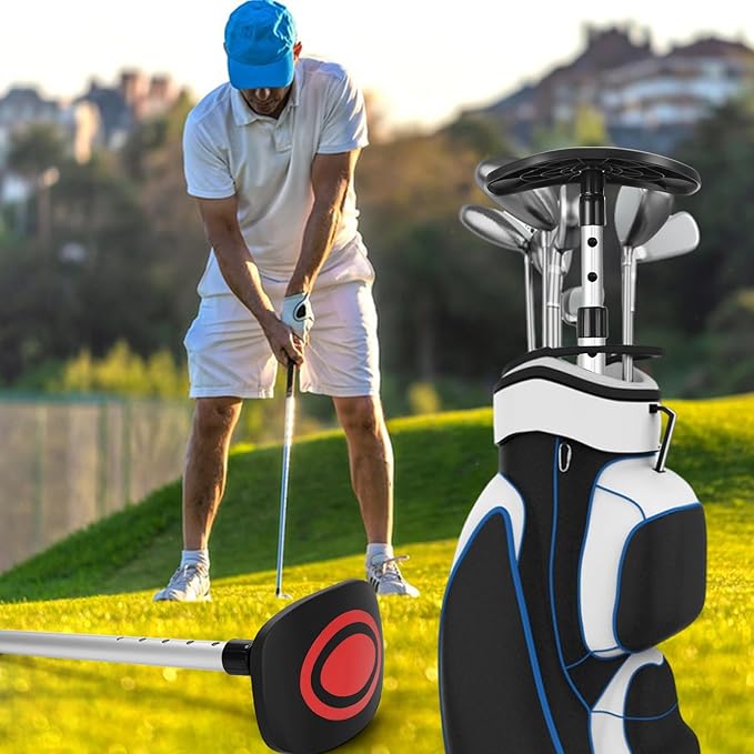 Portable Golf Travel Bag Support Pole, Umbrella Anti-Impact Support Cover Protector and Aluminum Alloy Rod, Golf Club Travel Bag Support System Protect Club