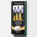 Green Acrylic Perfect Shot Golf Ball Display Case Frame, 6.3x12.2 Inch Vertical Design with Custom Name, Photo, and Details, Art Print Background, Acrylic Ball Holder (Golf Ball Not Included)