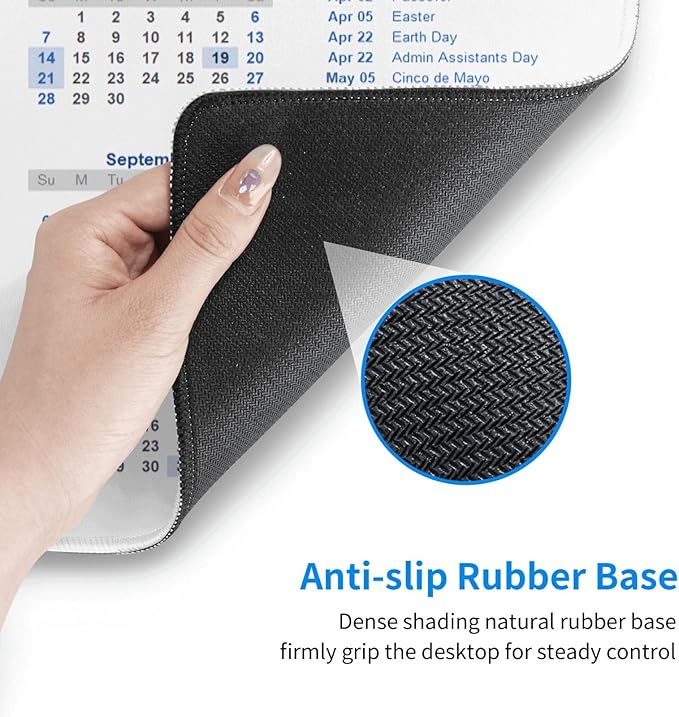 2026 Calendar Mouse Pad Large, Calendar with Holiday Large Big Gaming Mouse Pad Desk Pad, Mousepad with Non-Slip Rubber Base, Extended XXL Mouse Mat for Computer Laptop Office Accessories