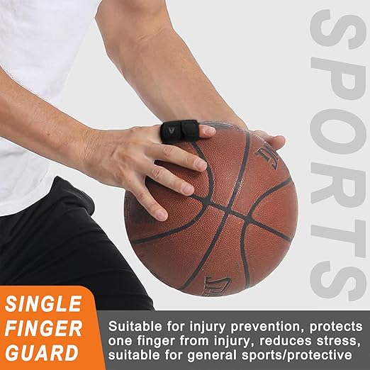 2PCS Finger Splints (No Metal Support) – Adjustable Compression Neoprene Finger Sleeves/Brace for Arthritis, Tendonitis & Pain Relief, Elastic Buddy Straps for Sports (Basketball, Tennis, Volleyball, Badminton) – Single Finger Design, L