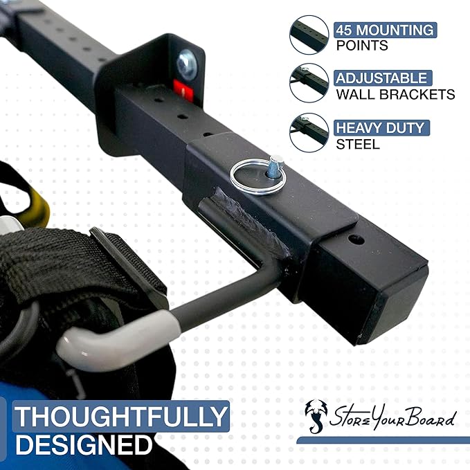 StoreYourBoard BLAT 4 Golf Bag Wall Mount | Home & Garage Storage Hooks | Golf Bag Holder | Heavy-Duty Wall Mount Organizer for Golf Bags & Accessories