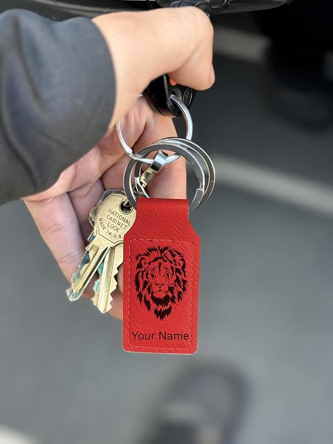 LaserGram Rectangle Keychain, Disc Golf, Personalized Engraving Included