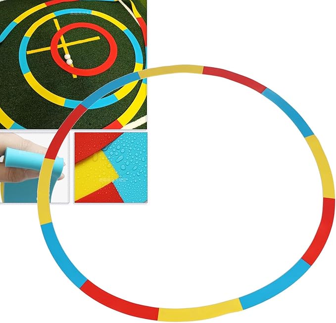 Golf Practice Target Ring, Thin Silicone Vibrant Target Indicator GolfTargets Circle for Putting, Chipping, Pitching for Training