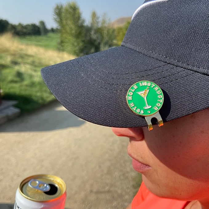Birdie Girl Women's Golf Ball Marker Hat Clip, Magnetic Golf Ball Marker, Golf Bag Accessories