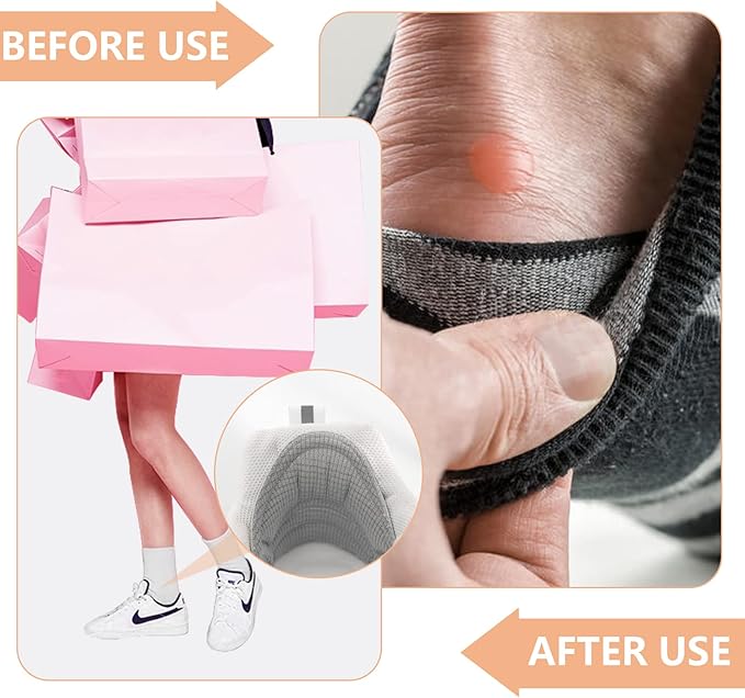 4 Pairs Shoe Guards, Back Heel Cushion Inserts, Loose Shoes Too Big, Reusable Adhesive Guards Liners Protect Improved Women Men Shoe Fit & Comfort (4 Black)