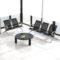 Waiting Room Chair Bench - 5-Seat Waiting Room Bench with Arms Airport Reception Bench Guest Reception Chairs Lobby Bench Waiting Area for Airport Market Bank Hospital School, Black