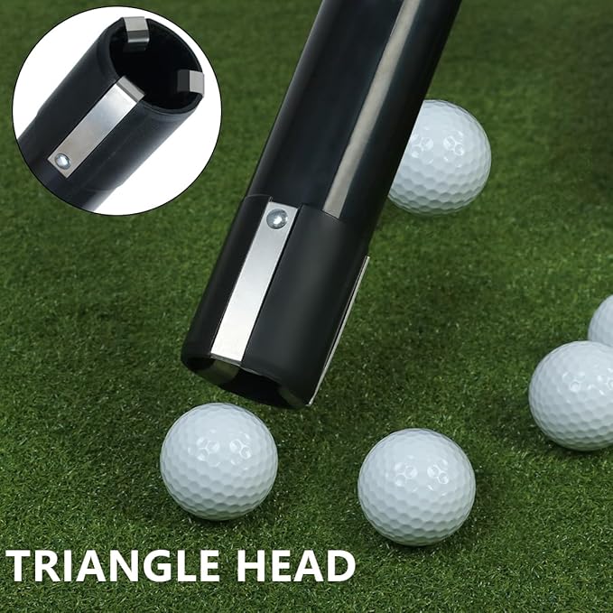 HOW TRUE Golf Ball Retriever, Portable Shag Bag Golf Ball Pick Up with Removable Plastic Tube, Pocket Shagger Storage